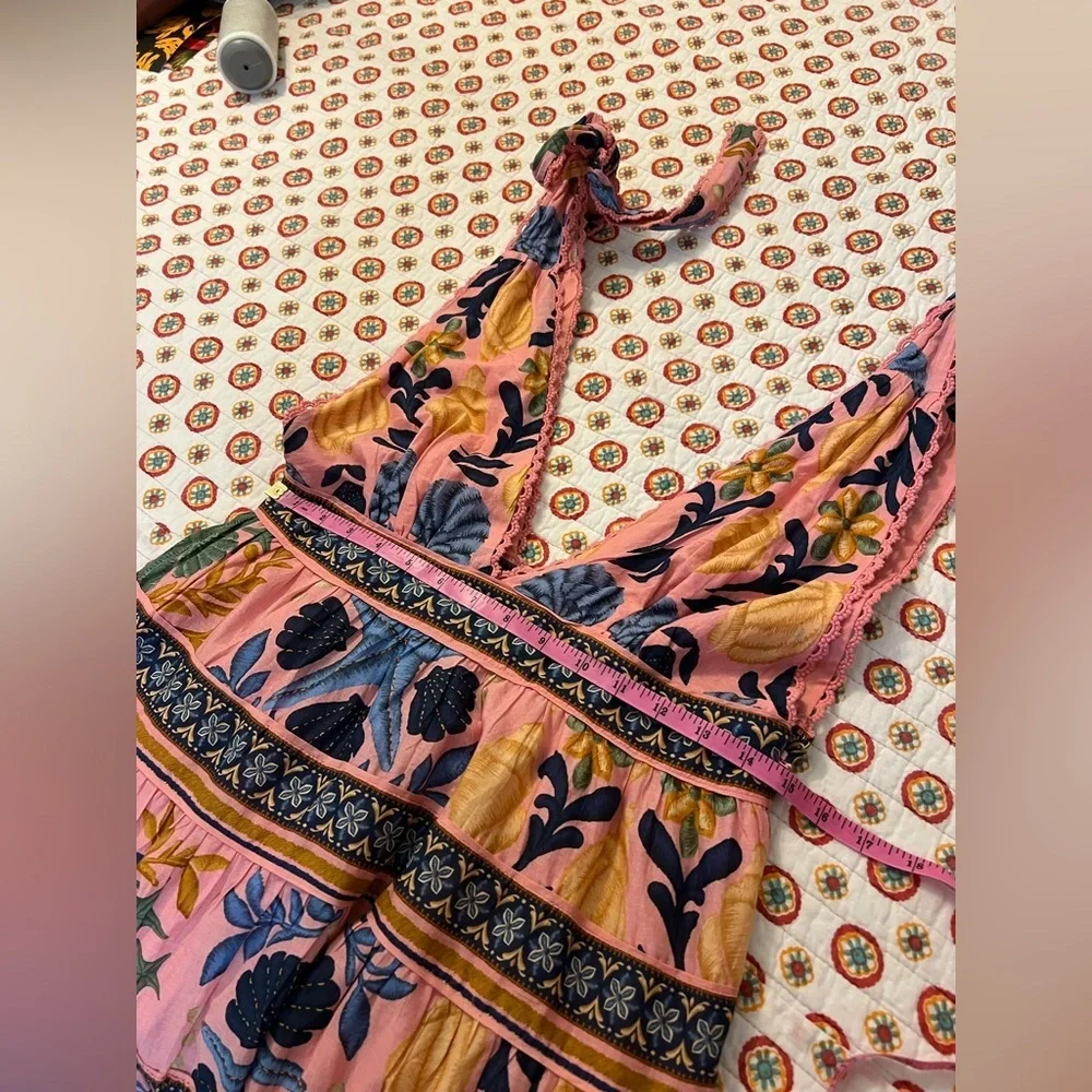 FARM Rio Pink and Blue Floral Midi Dress - Picture 9 of 11